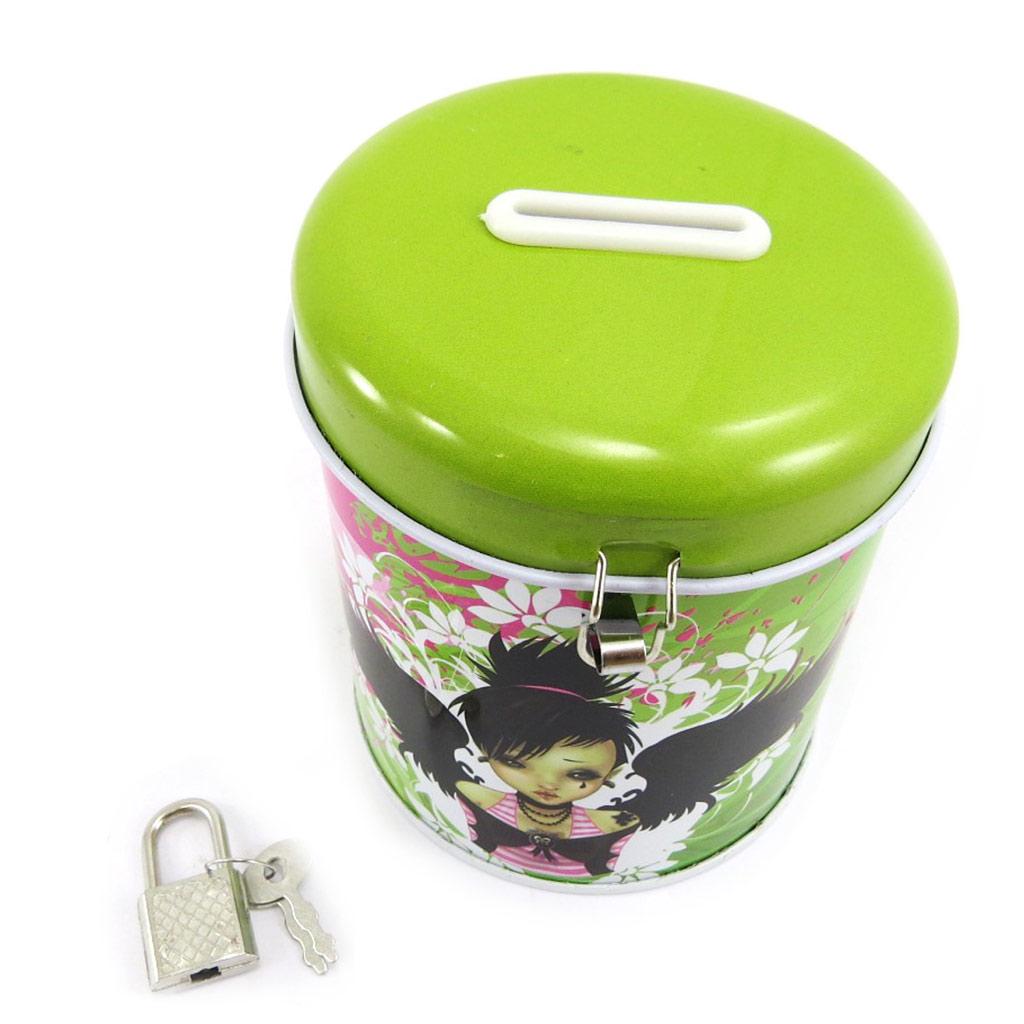 Les Trésors De Lily [L6877] - Green 'Fairy Dreams' Metal Piggy Bank