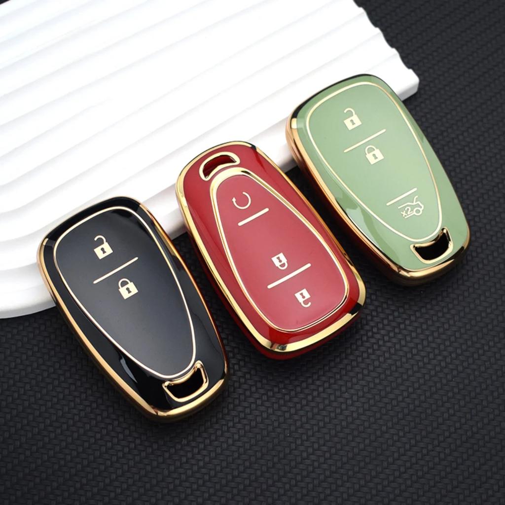 For Chevrolet Malibu Blazer Traverse Seeker Onix Equino Volt Bolt Trax Orlando Cruze Spark Sonic Camaro Tpu Car Key Case Cover