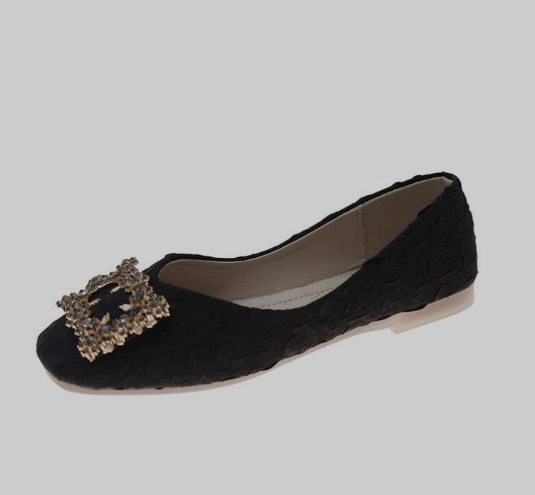 Summer New Single Shoes Women's One-pedal Shallow-mouth Soft-soled Design Niche Summer Flat-soled Ladyshoes
