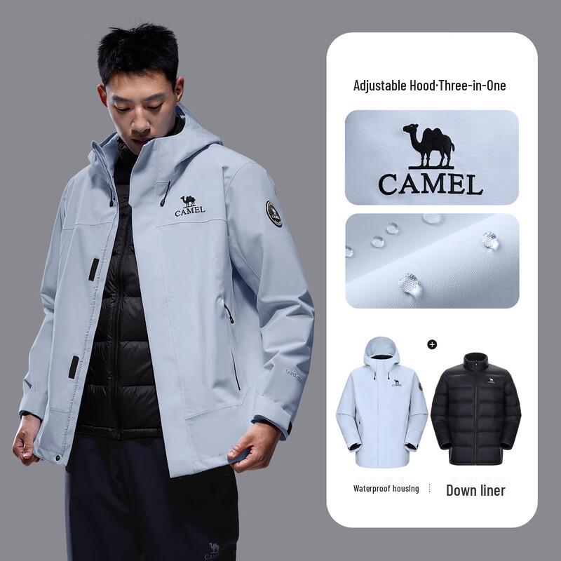 CAMEL 3-in-1 Outdoor Windbreaker Jacket XS