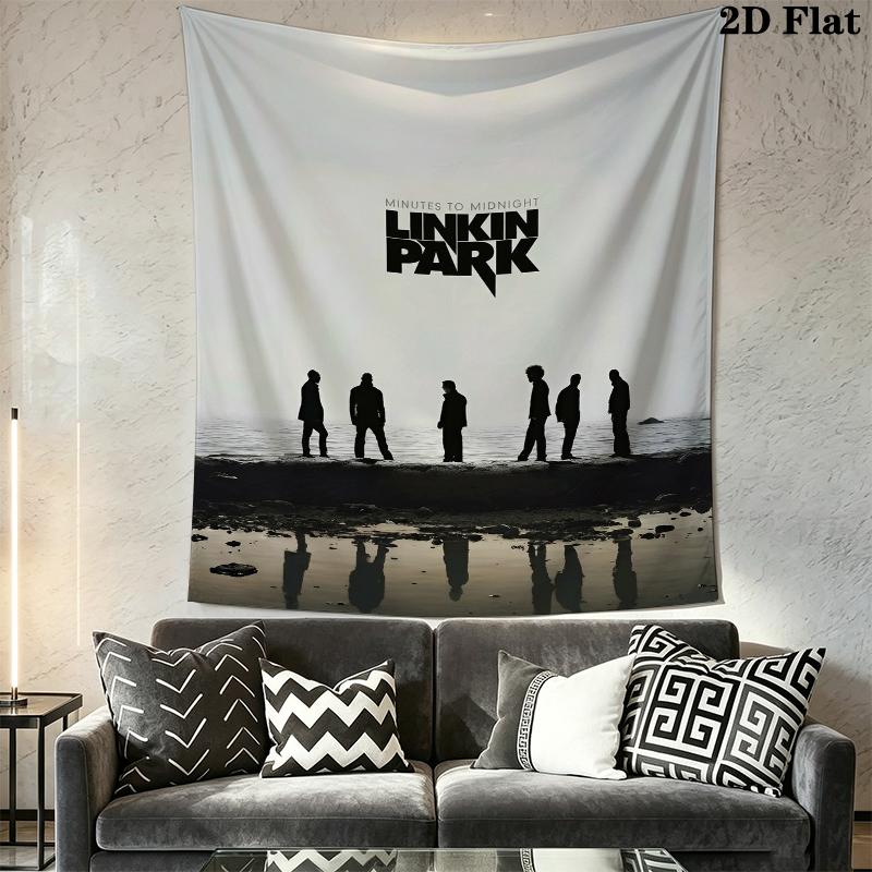 Linkin Park Wall Tapestry Aesthetic Wall Hanging Printed Fabric Blanket Decorative Tapestries for Bedroom Living Room Home Decor