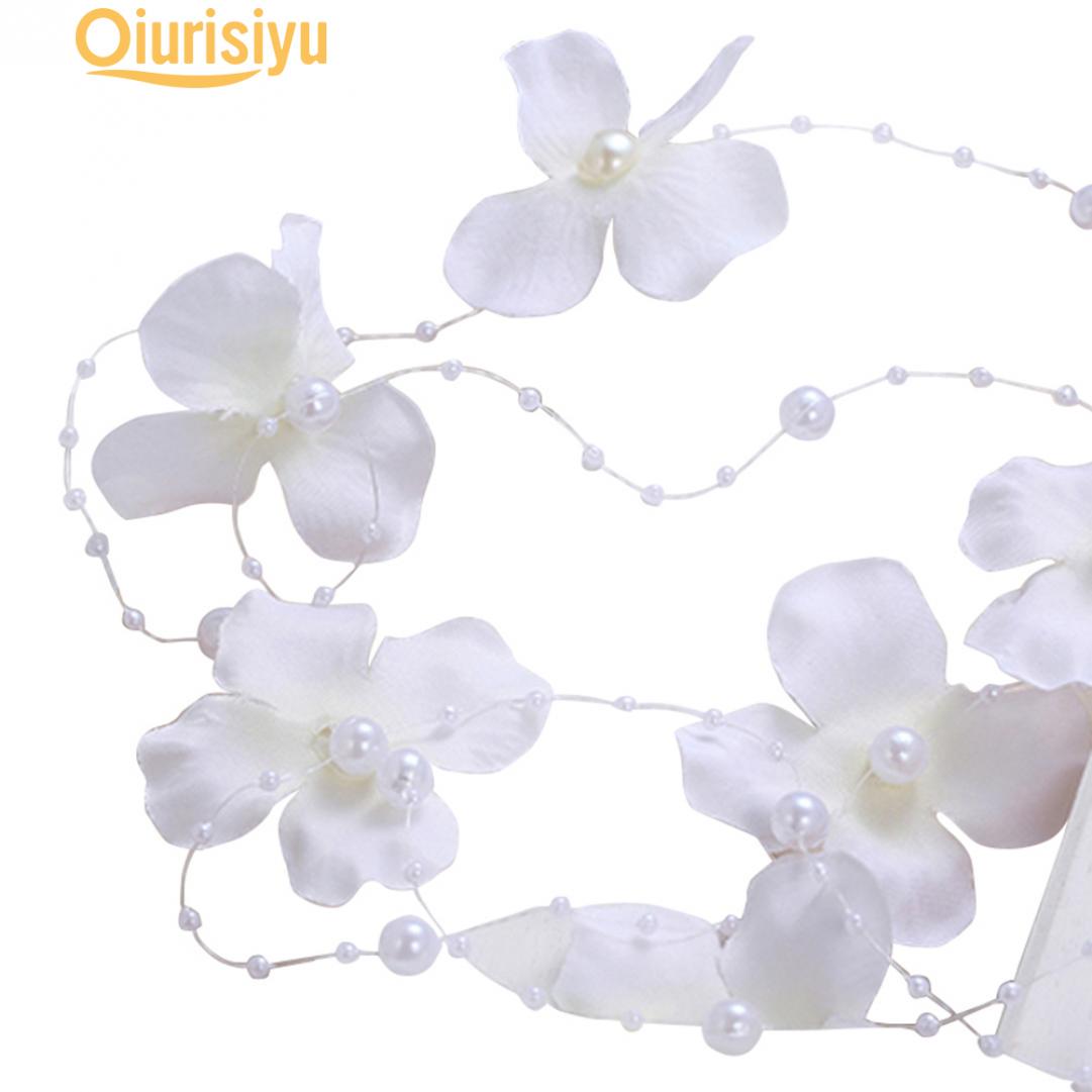 

Цветы из искусственного жемчуга и бусины для волос Головной убор для невесты Любимая леди белый