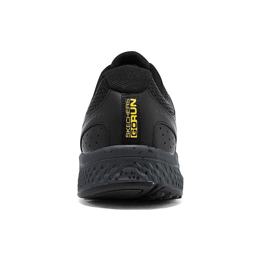 Skechers Go Lightweight Shock Absorbing Knee Support Running Shoes Men sneakers Black Gold 220371-BKYL