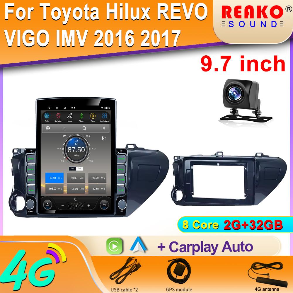 

9,7-дюймовый вертикальный экран Tesla Android автомобильное радио для Toyota Hilux REVO VIGO IMV 2016 2017 GPS навигация мультимедийный плеер 8 core 2GB+32GB