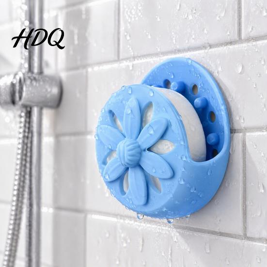 Universal Shower Steamer Holder with Suction Cup Silicone Wall Mounted Aromatherapy Diffuser Tablet Tray Rotating Container Bathroom Accessories