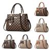 Butterfly Bow Handbag 2023 New Retro Plaid Middle-aged Women's Bag Color-blocking Shoulder Bag Charming