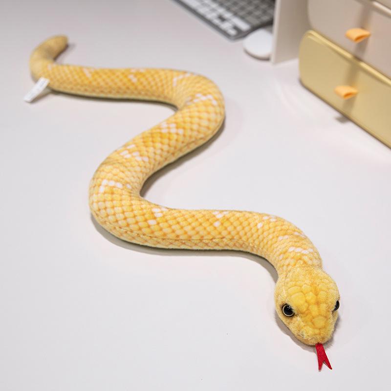 Doll S-Curved Python Anaconda Snake Plush Toy Halloween Prank Zodiac Gift