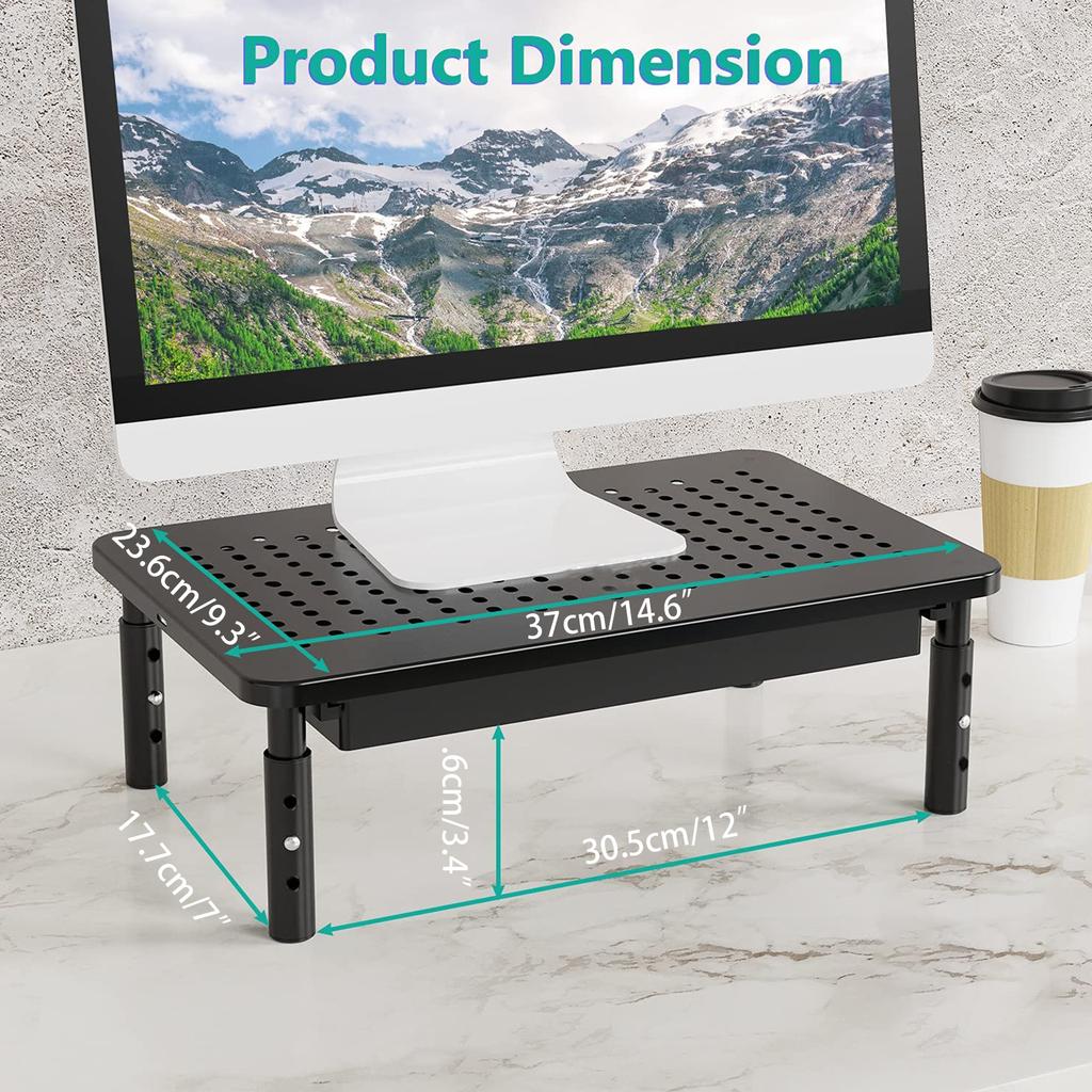 Monitor Stand Laptop Riser Stands Desktop Shelf Storage Rack for Pinter Keyboard