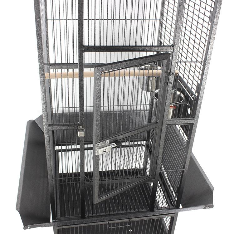 premium iron material seeds anti-spill topplay mansion birdcage With Rooftop Playground bird breeder fit for pet birds