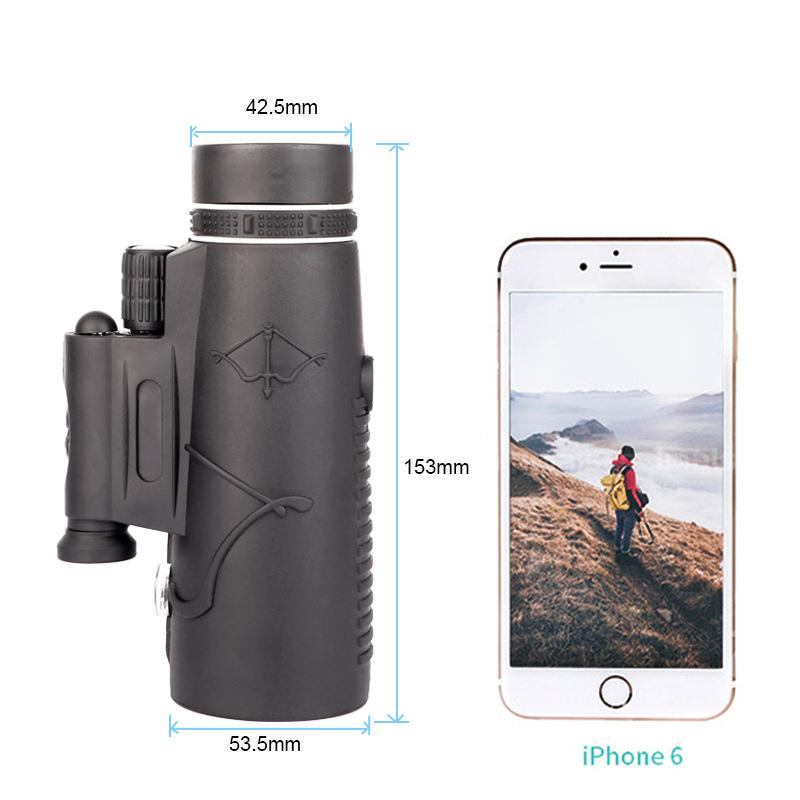 Single-tube High-definition Telescope for Day and Night Can Be Connected To Mobile Phone Concert Laser Infrared Night Vision Telescope with Lamp.