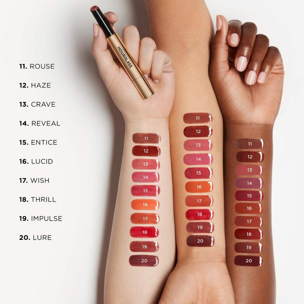 HourGlass Phantom VolumizinG Glossy Lip Balm .05 Oz   1.7 G Invite 80 Rosy Brown With Gold Pearl