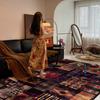 Boho Retro Carpet for Living Room Geometric Decoration Luxury Bedroom Bedside Rug 200x300 Foldable Non-slip Soft Mat Washable
