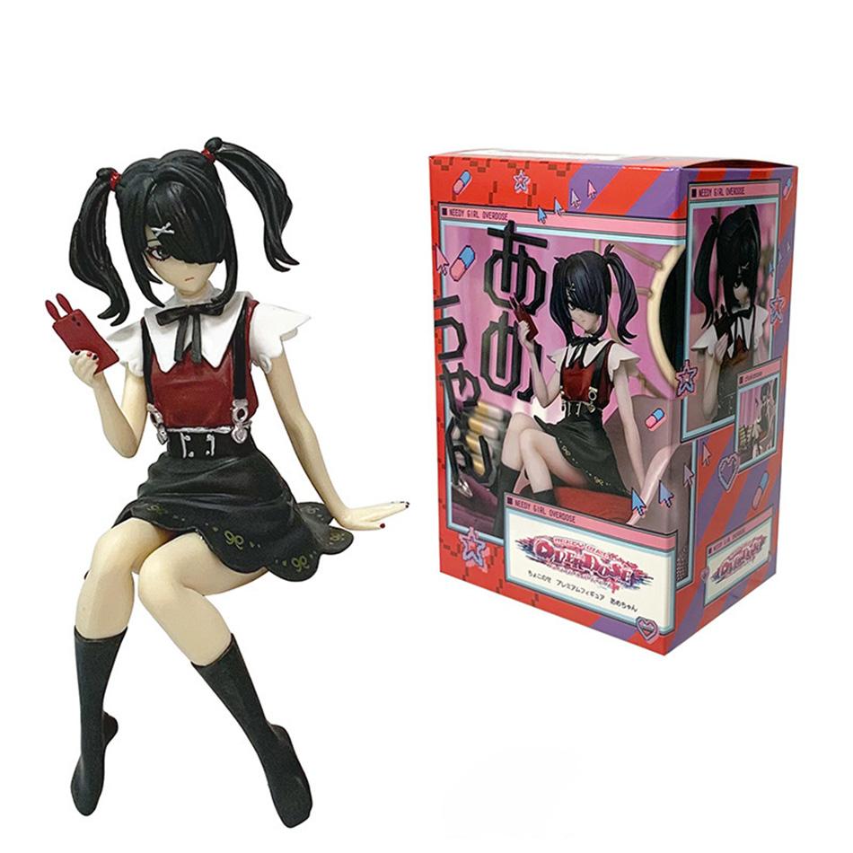 13CM Anime Trengende Jente Overdose KAngel Figur Liten Sete Serie Stående Animasjonsmodell Leketøy for Samling Og Dekorasjon