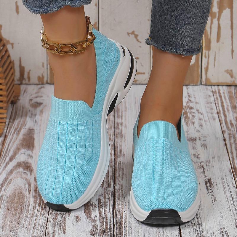 Women's Shoes 2024 Hot Selling Slip-On Women's Vulcanized Shoes Autumn Breathable Mesh Solid Color Outdoor Leisure Large Size