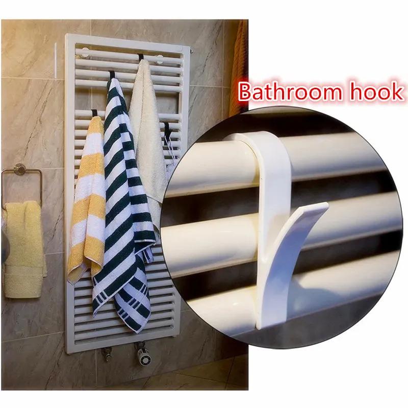 Over Door Hooks No Drilling Hanger Rack for Clothes Bags Towels Radiator Hook Round Rod Hanging Holder