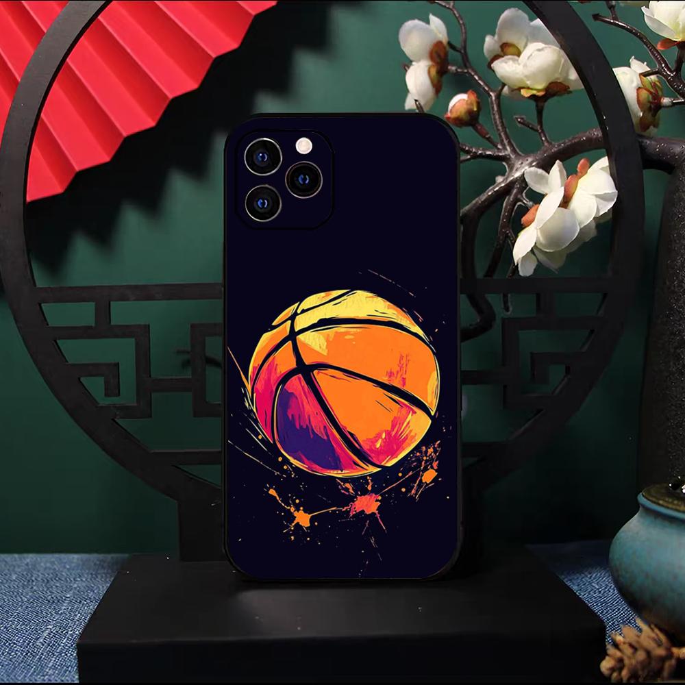 

Basket Basketball Phone Case For IPhone 17 Pro Max 16 15 14 Pro Max 13 11 X Xs Xr 8 7Plus Silicone Cover iPhone 15 Pro
