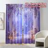 2pcs, 2D FLAT PRINTING Curtains (Without Rod) Ethereal Garden Fashionable Chic Curtains Semi-Sheer Curtains Festive Decorative