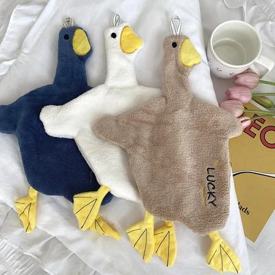 Designed Chic Bathing Towel Cute Cartoon Absorbent Hand Towel Non-shedding Hanging Duck Wipe Towel Soft Kids Hand Towels