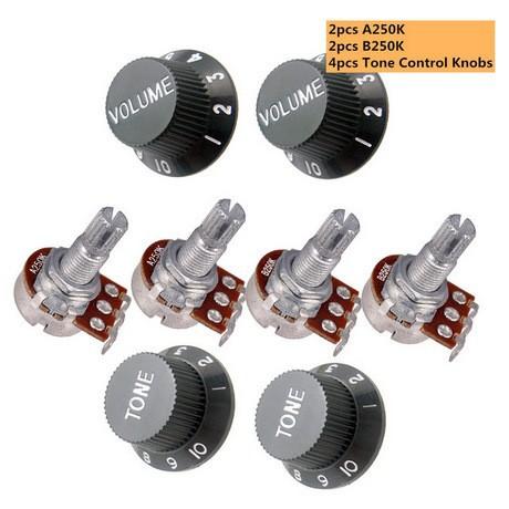 Guitar Potentiometer Volume Tone Control Knob 18mm Guitar Volume Tone Potentiometer 25K250K500K