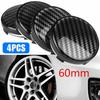 60mm Black Carbon Fiber Wheel Center Hub Cap Rim Hub Cover Auto Accessories