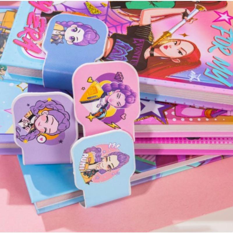 Heißes K-POP Dämonenjäger Mädchen-Girlgroup A5 Farbseite Magnetverschluss Notizbuch Tagebuch Farbiger Planer Buch geeignet zum Verschenken