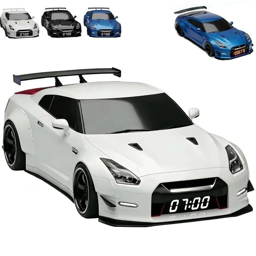 תצוגת LED חדשה שעון מעורר היפר-קאר בצורת מכונית-על שעון מעורר יצירתי חדשני שעון דיגיטלי נייד לחובבי רכב