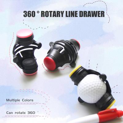 Golf Ball Marker Plastic Shell 360-Degree Rotation Aiming Scribing Clip Professional Line Drawing