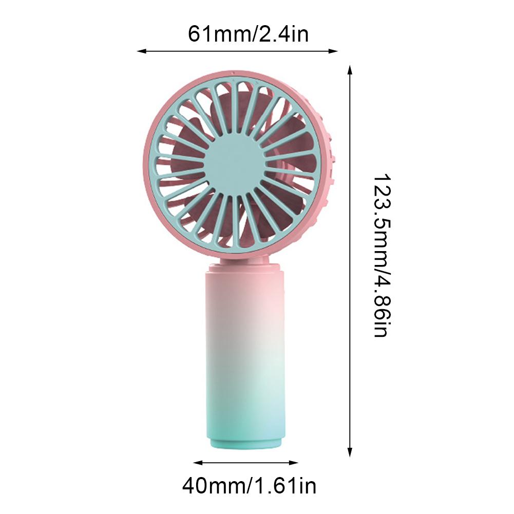 500mAh Cute Mini Fan Portable Pocket Handheld Fan USB Charging Rechargeable Colorful Gradient Cool Air Travel Cooler Cooling Fan