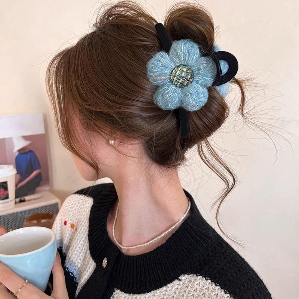 Elegant Shark Clip Handmade Back of The Head Hairpin New Hair Accessories  Winter