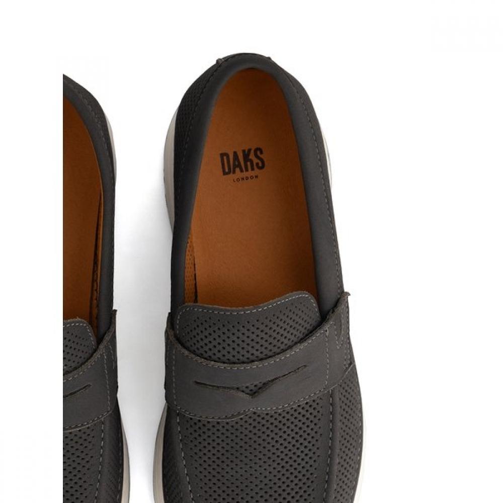 Daks Men S meSh caSual loaferS Gray Drr610na70