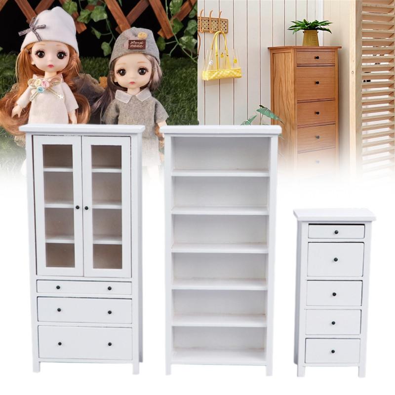 110 Bjd Ob11 Nábytek Komoda s pěti zásuvkami Bílá Mini doplňky pro domeček pro panenky