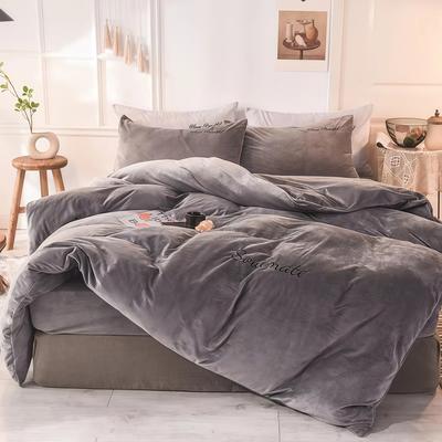 WOSTAR Copripiumino Invernale Caldo in Velluto di Latte 220x240 Set Biancheria da Letto Coppia Lusso Copripiumino Letto Matrimoniale Singolo Matrimoniale Queen King Size