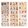 Removable Maple Leaf Decals 9 Sheets Fall Woodland Animals Window Clings, Autumn Pumpkin Autumnal Home Holiday Accents Squirrel Fox Rabbit Glass