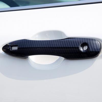 4PCS ABS Carbon Fiber Car Exterior Door Handle Stickers Door Bowl Handle Cover Trim Stickers for Toyota RAV4 Refit 19 2020 2024
