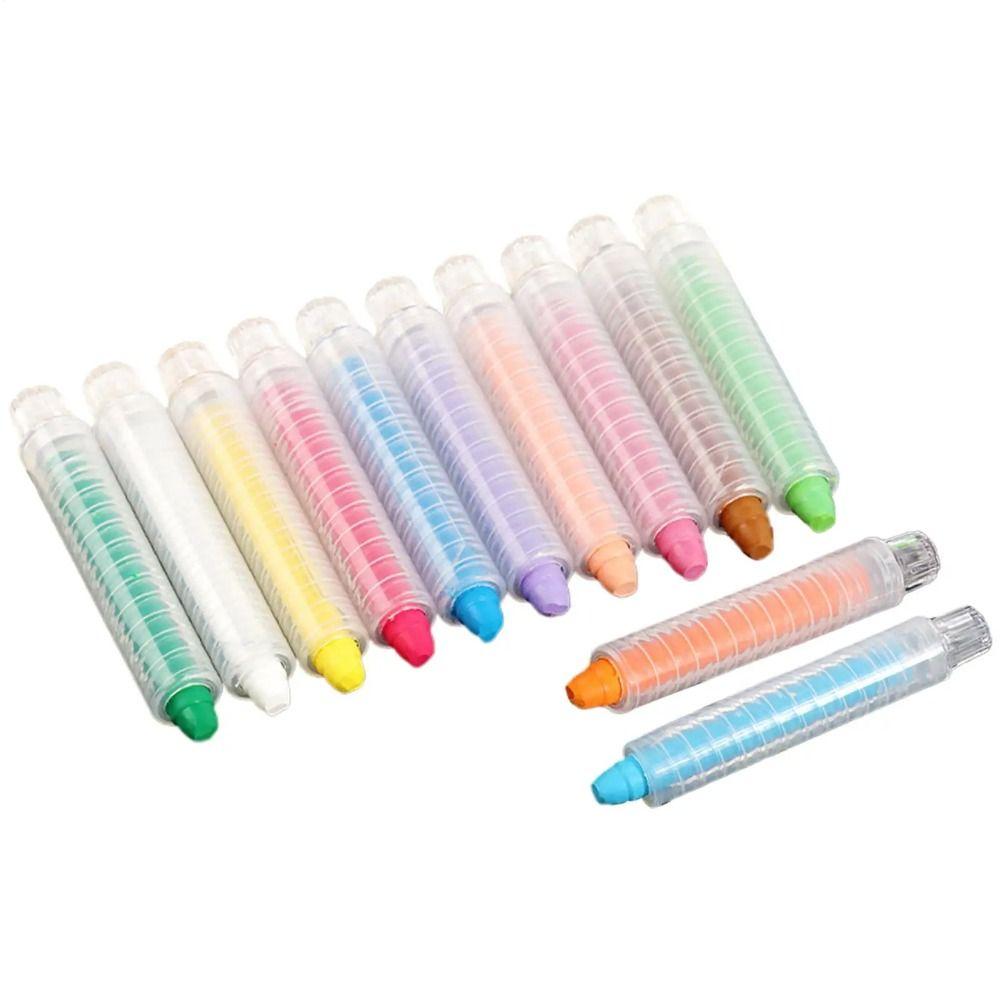 Non-Toxic Drawing Crayons 6/12 Colors Outdoor Art Chalk Creative Washable Chalk  Whiteboard