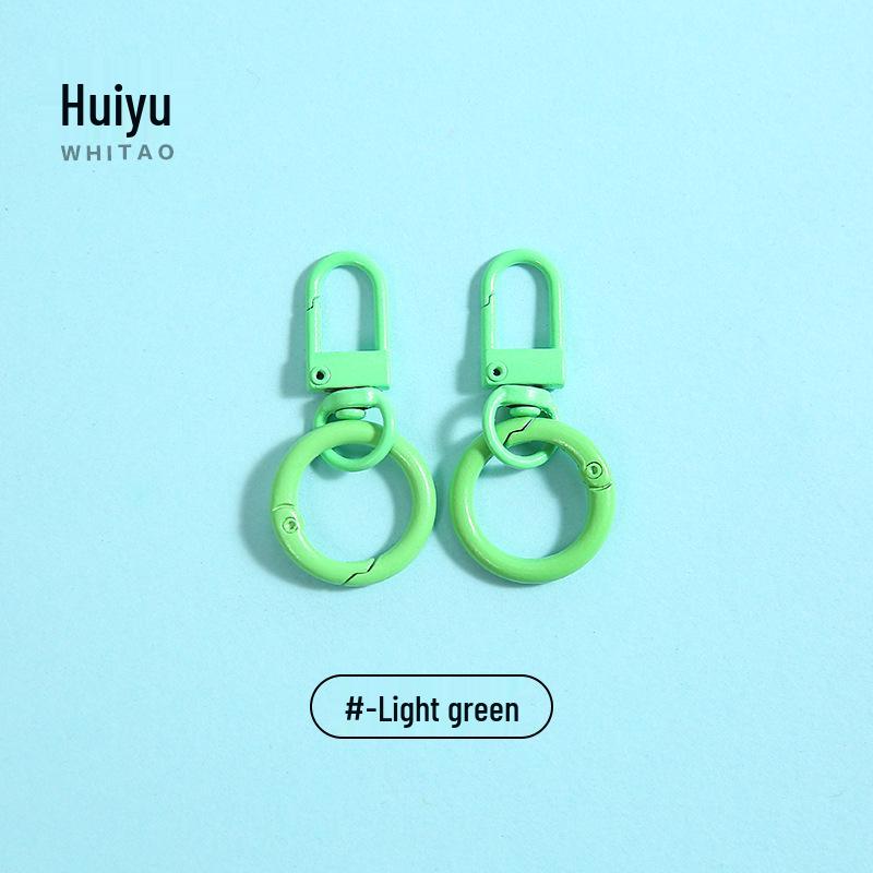 Colorful Alloy Strap & Spring Ring Keychain Buckle - Toy, Dog Hook, Handbag Accessory