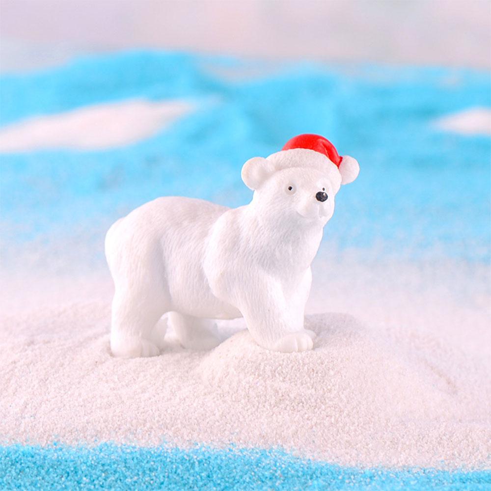 Christmas Elk Penguin Polar Bear New Year Creative Micro Landscape Snow Scenery Design Decoration Creative Resin Animal Gift