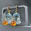 Festival Halloween Pumpkin Specter Earring Eye Catching Ear Jewelry Theme Gathering Earrings Alloy Texture for Theme Event