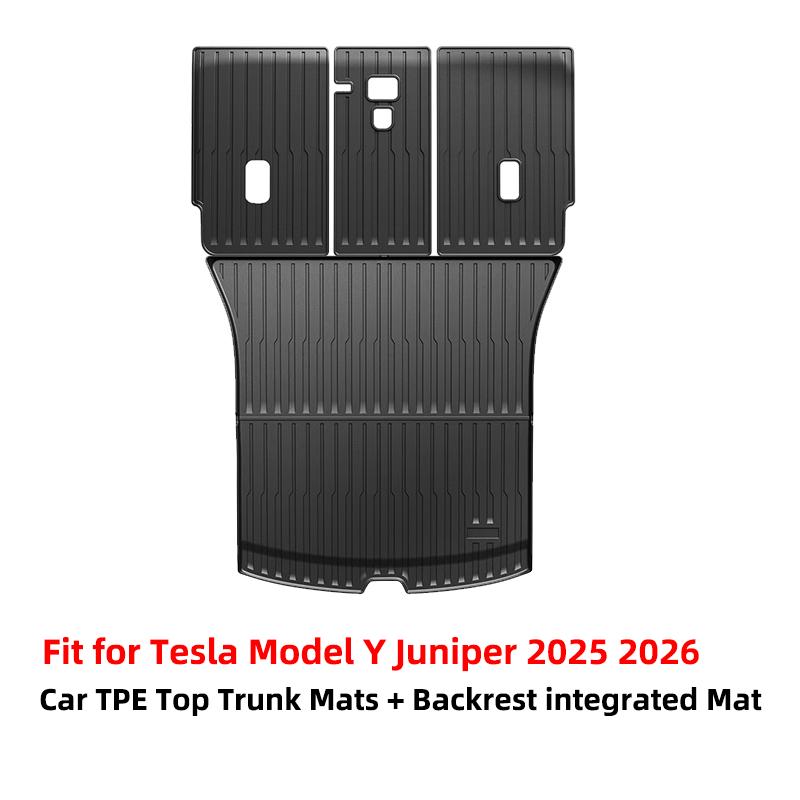 For Tesla Model Y Juniper Floor Mats All Weather Non-Slip Trunk Mats & Cargo Liners for Tesla 2025 2026 Car Interior Accessories