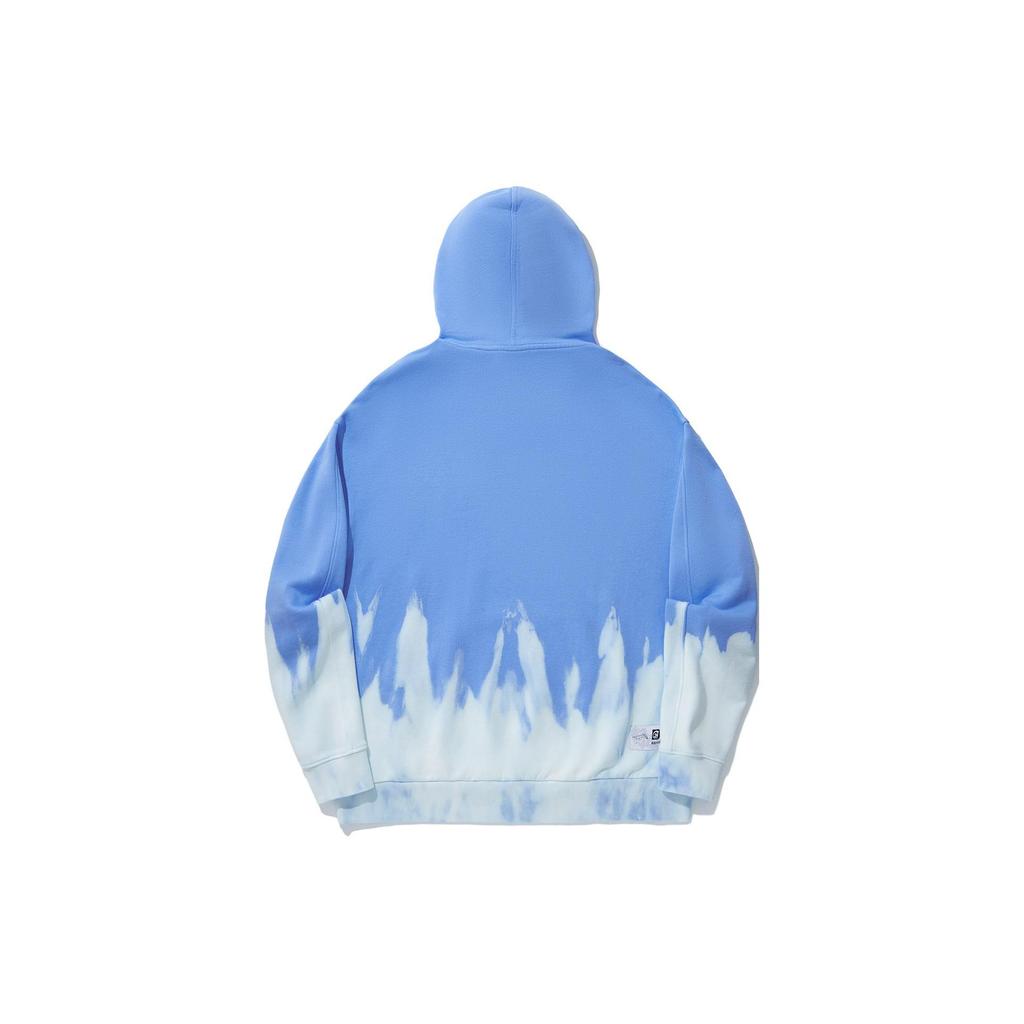 Li Ning Skateboard Series Gradient Loose Pullover Hoodie Unisex Hoodies Bright-Sky-Blue AWDU325-4