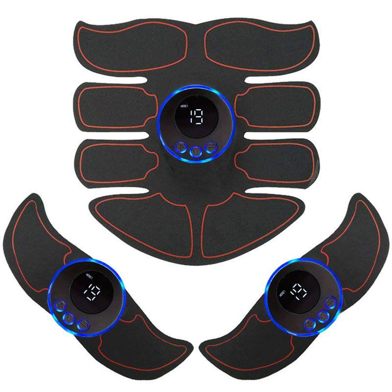 EMS Abdominal Muscle Stimulator Fitness ABS Training Patches Muscle Exercise Instrument Body Slimming Massager USB Charging