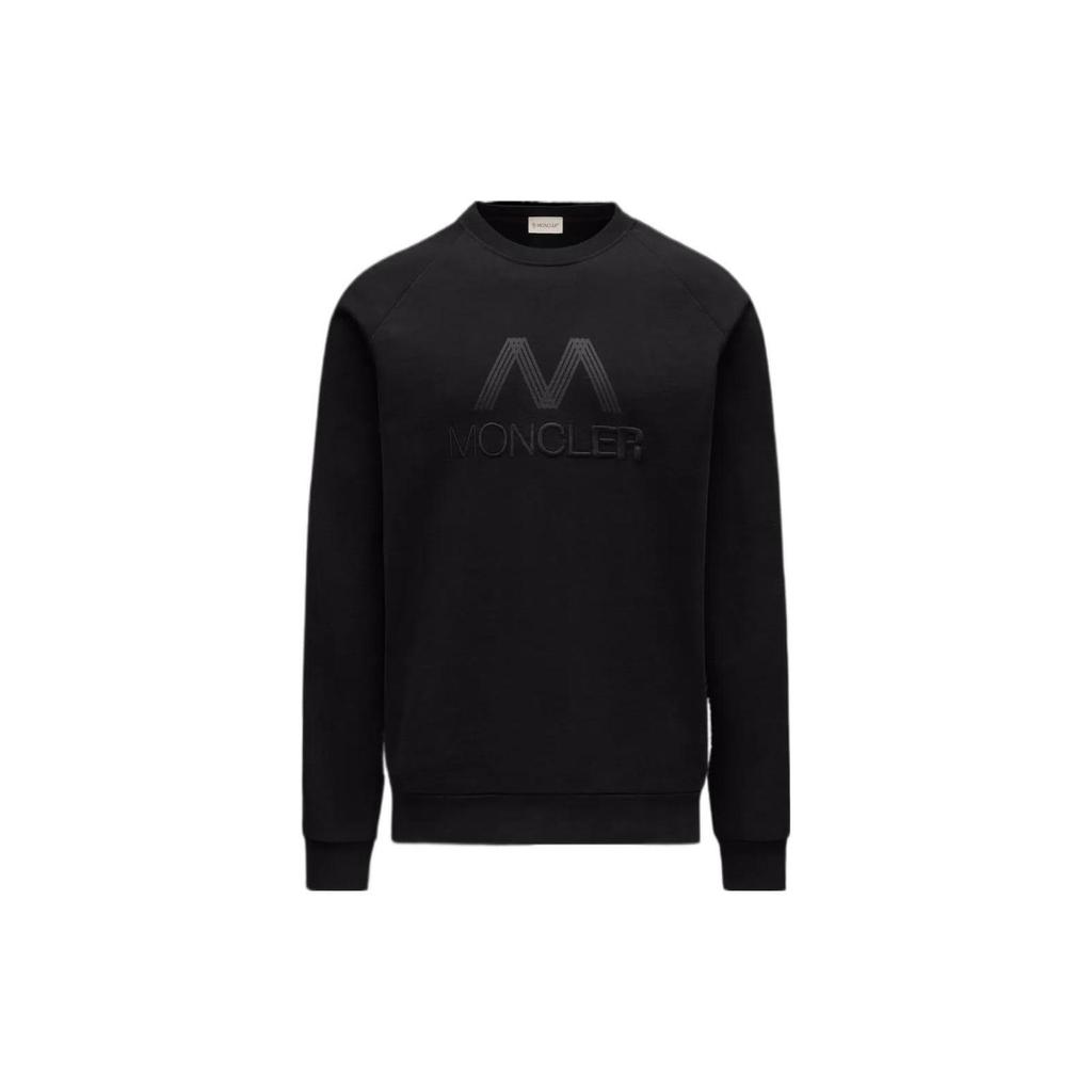 Moncler Sweatshirts Men's Black Crew Neck Moderate H10918G00050809LA999