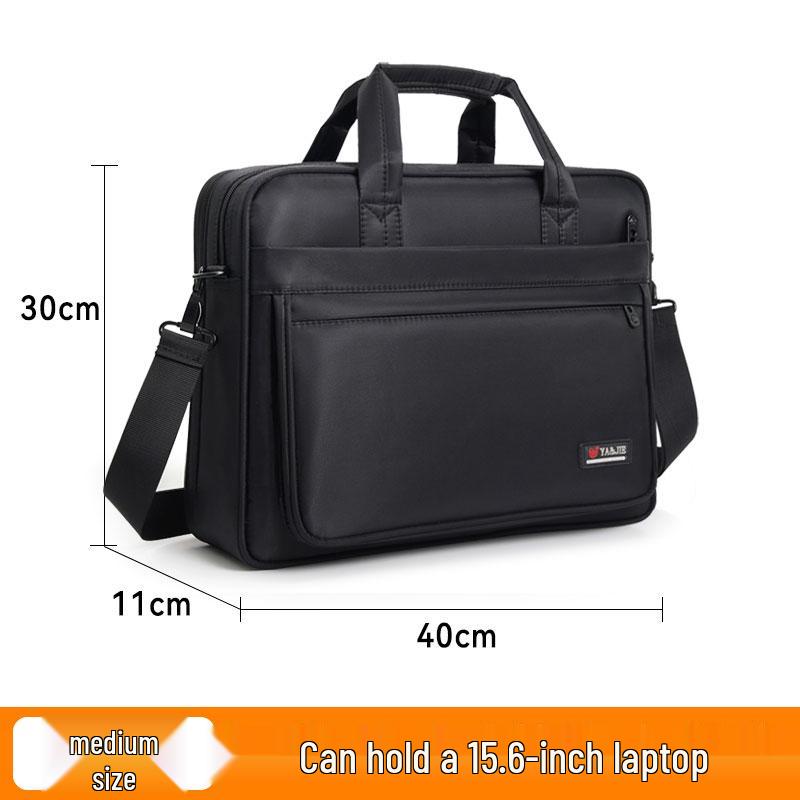 Men's Canvas Briefcase: 15.6" Laptop Handbag, 17" Large Capacity Work Crossbody