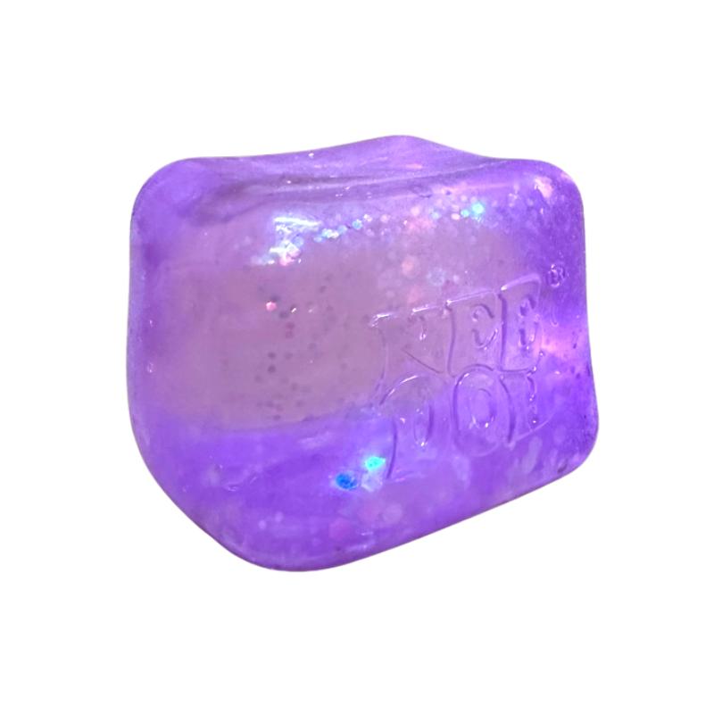 Schylling Glitter Malt Sugar Stress Cube Soft Squishy Slow Rebound Fidget Toy Anxiety Relief Support ADHD for All Ages 3 and Up