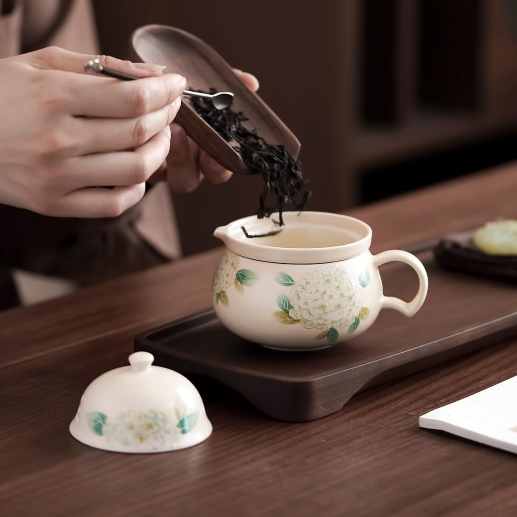 Ru Kiln Tea Coffee Cup Travel Tea Set Kuaike Cup Tea Separation Office Water Cup Teapot Outdoor Camping