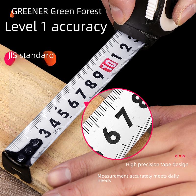 Green Forest Stainless Steel Waterproof Tape Measure - 5m & 3m Lengths, 10m Steel Tape, 7.5m Circle Ruler, Precision Measuring, Wear-Resistant