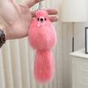 Keychain Pendant Fox Plush Doll Charm Soft Stuffed Key Holder Portable Key Organizer Backpack Bag Accessory