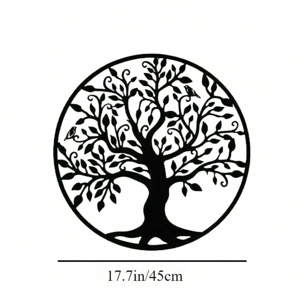 Tree of Life Metal Wall Art - Family Tree Decor, Iron Silhouette for Home Decoration