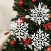 12pcs Large White Snowflake Ornaments -Durable Plastic for Christmas Tree and Winter Wonderland Decorations,Christmas Ornaments