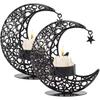 1-5PCS Elegant Metal Moon Candle Holder Romantic Wedding and Christmas Table Decor Modern Luxury Independent Tea Light Stand
